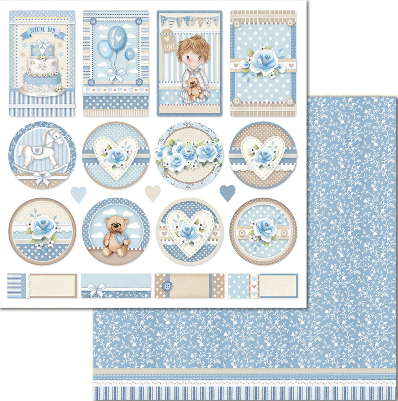 Stamperia Little Boy Paper Pack 12” x 12” - Image 10