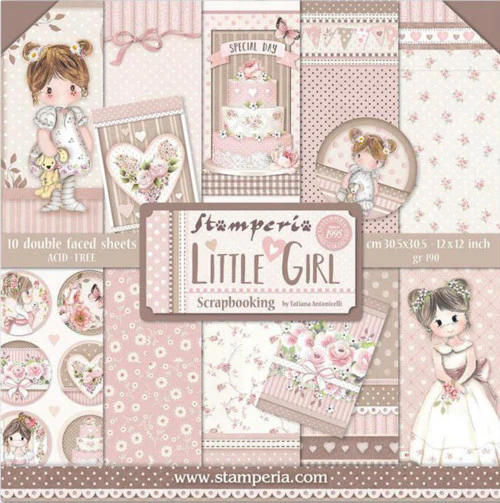 Stamperia Little Girl Paper Pack 12โ x 12โ - Image 13