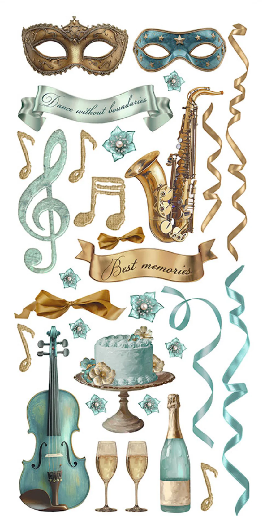 Stamperia Masquerade Paper Cut-Outs (4 Sheets) - Image 4