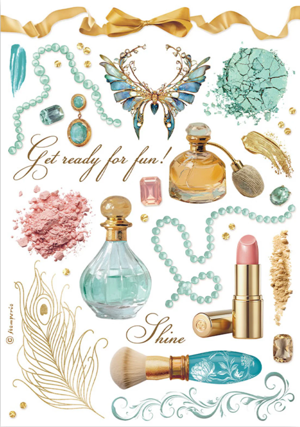 Stamperia Masquerade Washi Pad (8 Sheets) - Image 5