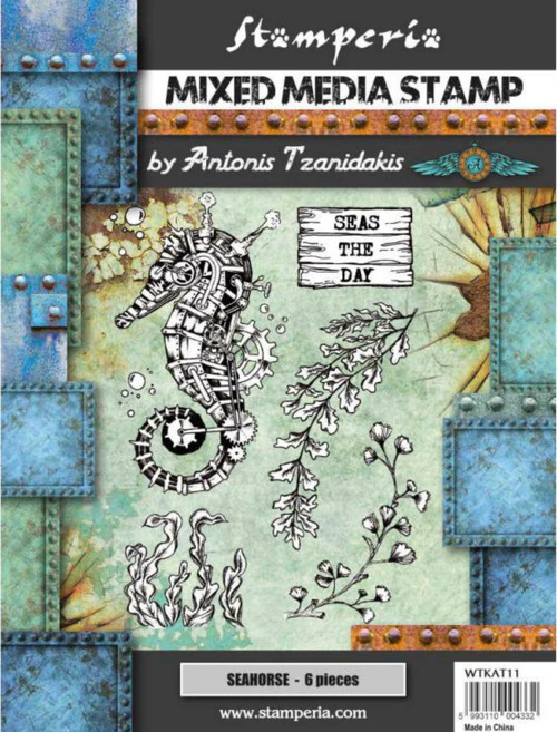 Stamperia Mixed Media Stamp Seahorse - Image 2