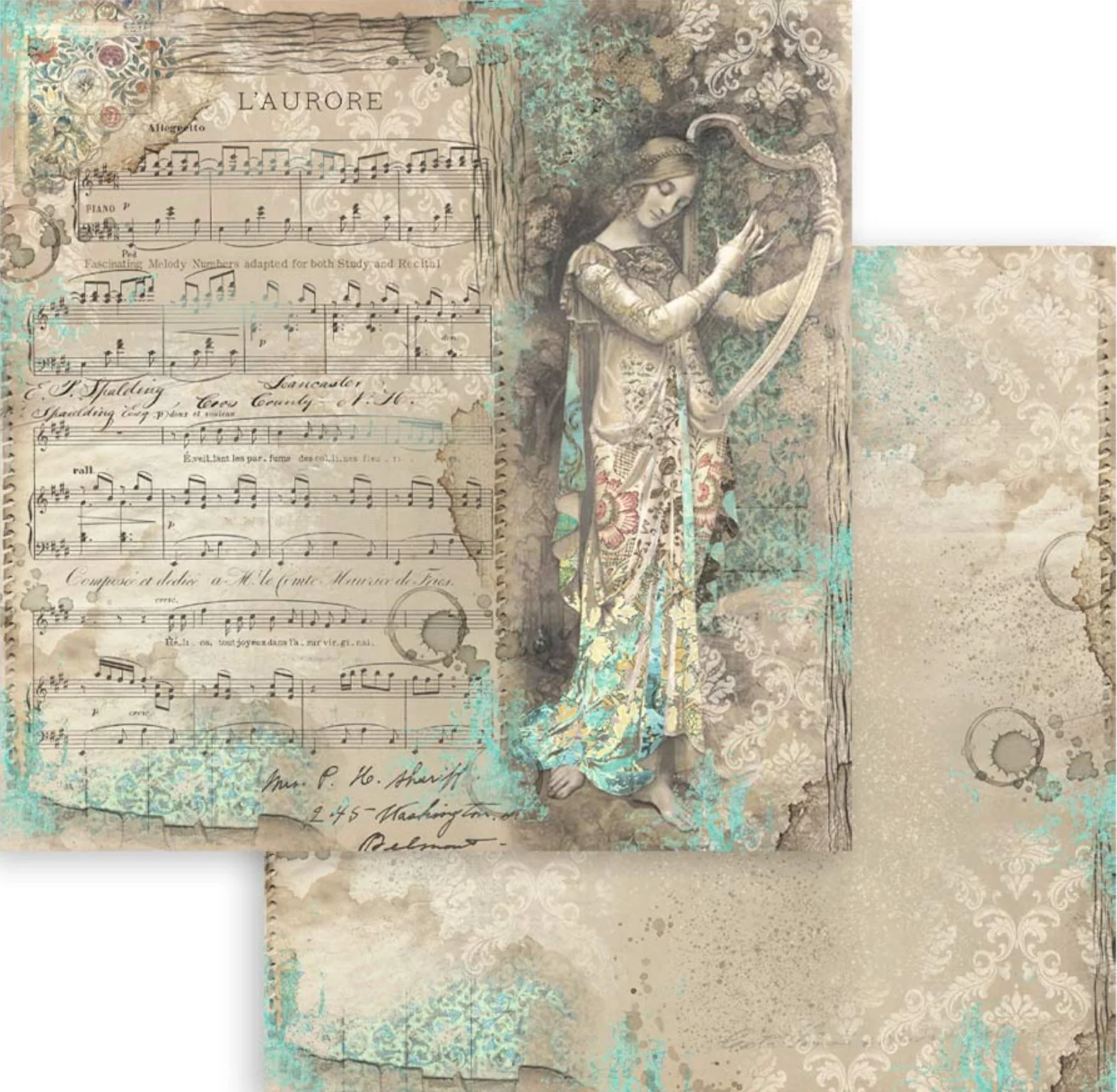 Stamperia Music 8” x 8” Paper Pad - Image 7