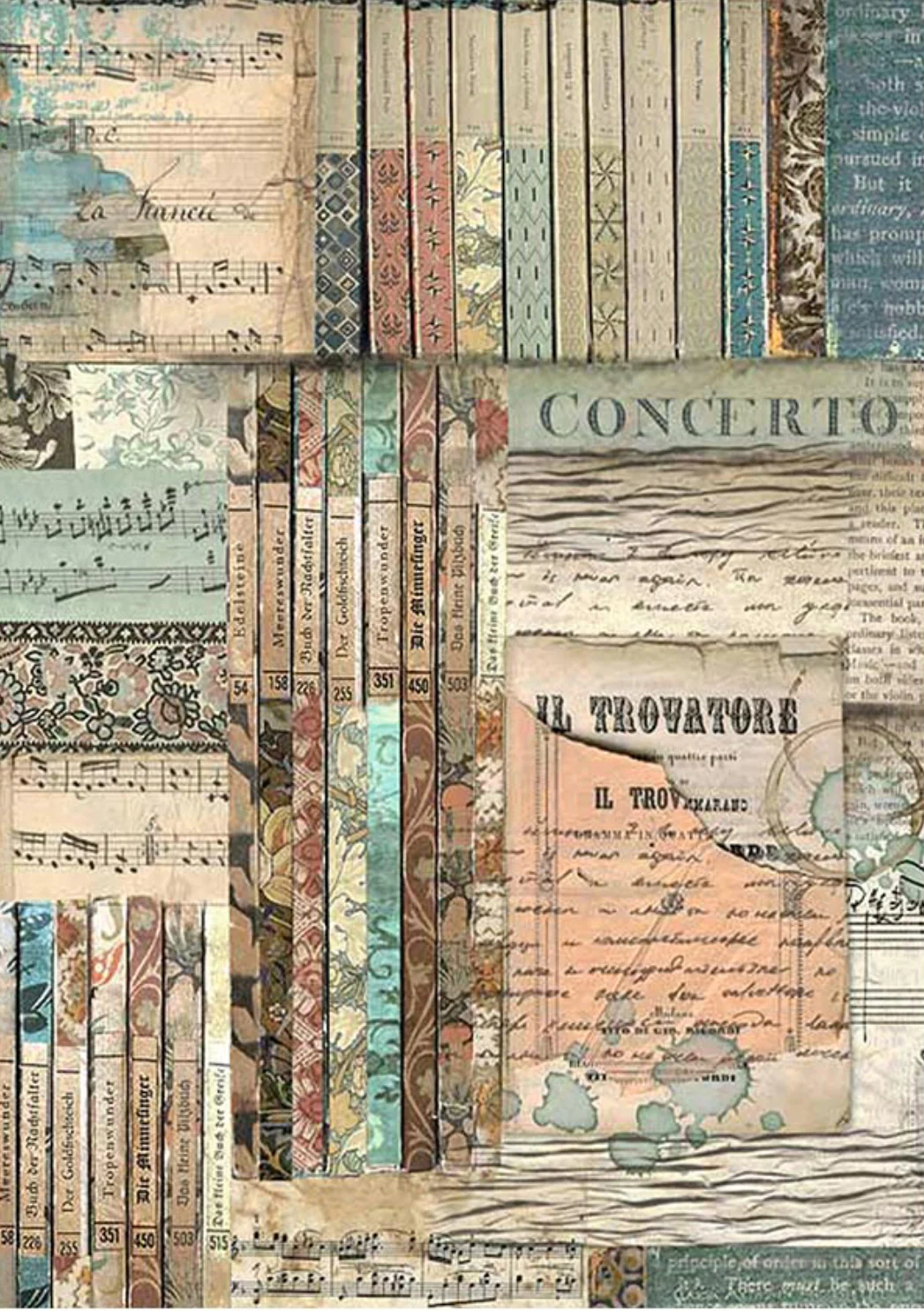 Stamperia Music Backgrounds A6 Rice Papers (8/Pk) - Image 4