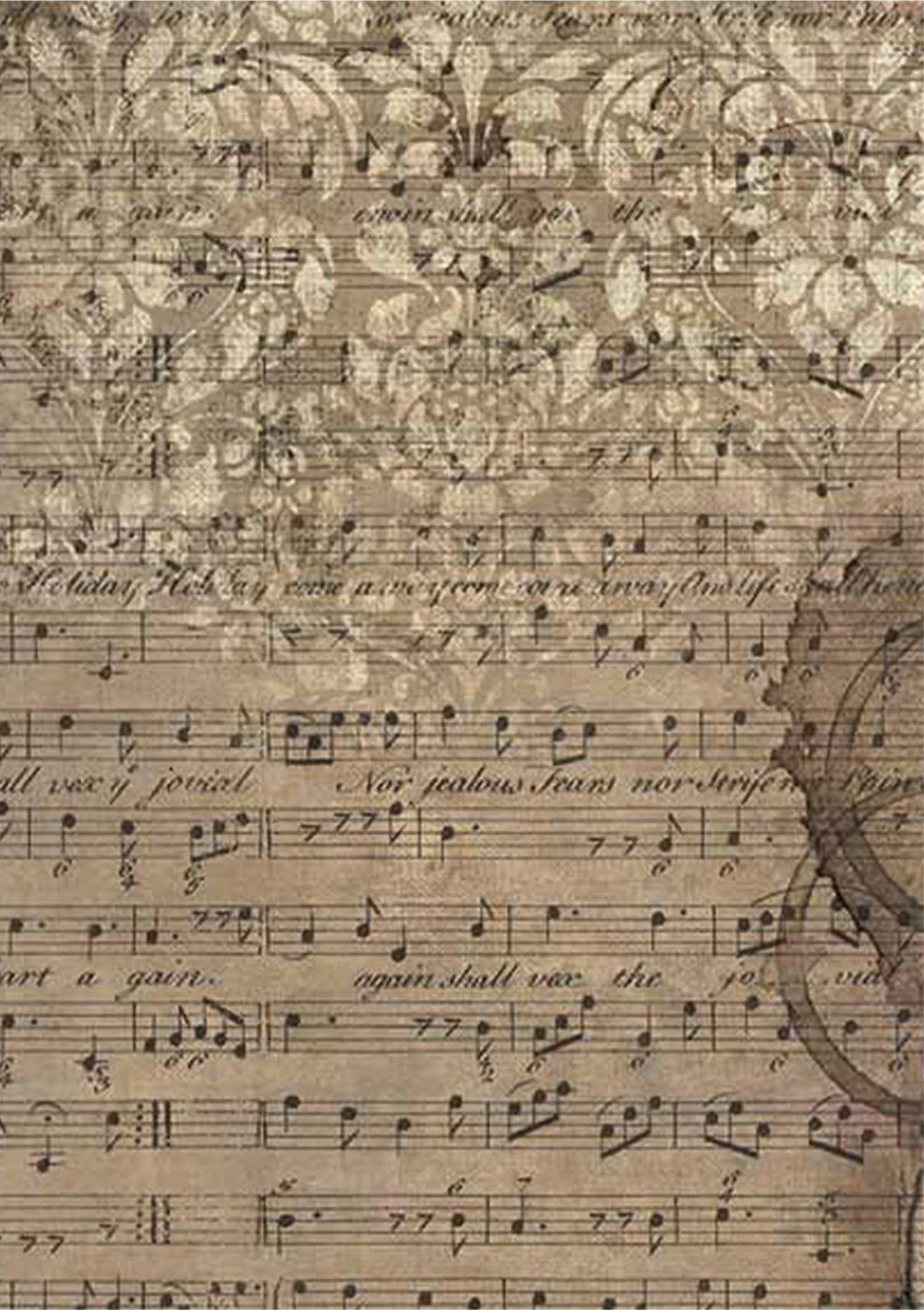 Stamperia Music Backgrounds A6 Rice Papers (8/Pk) - Image 9