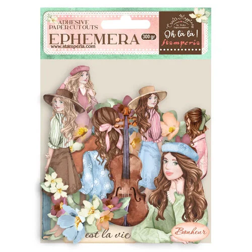 Stamperia Oh La La Ephemera Girls and Flowers