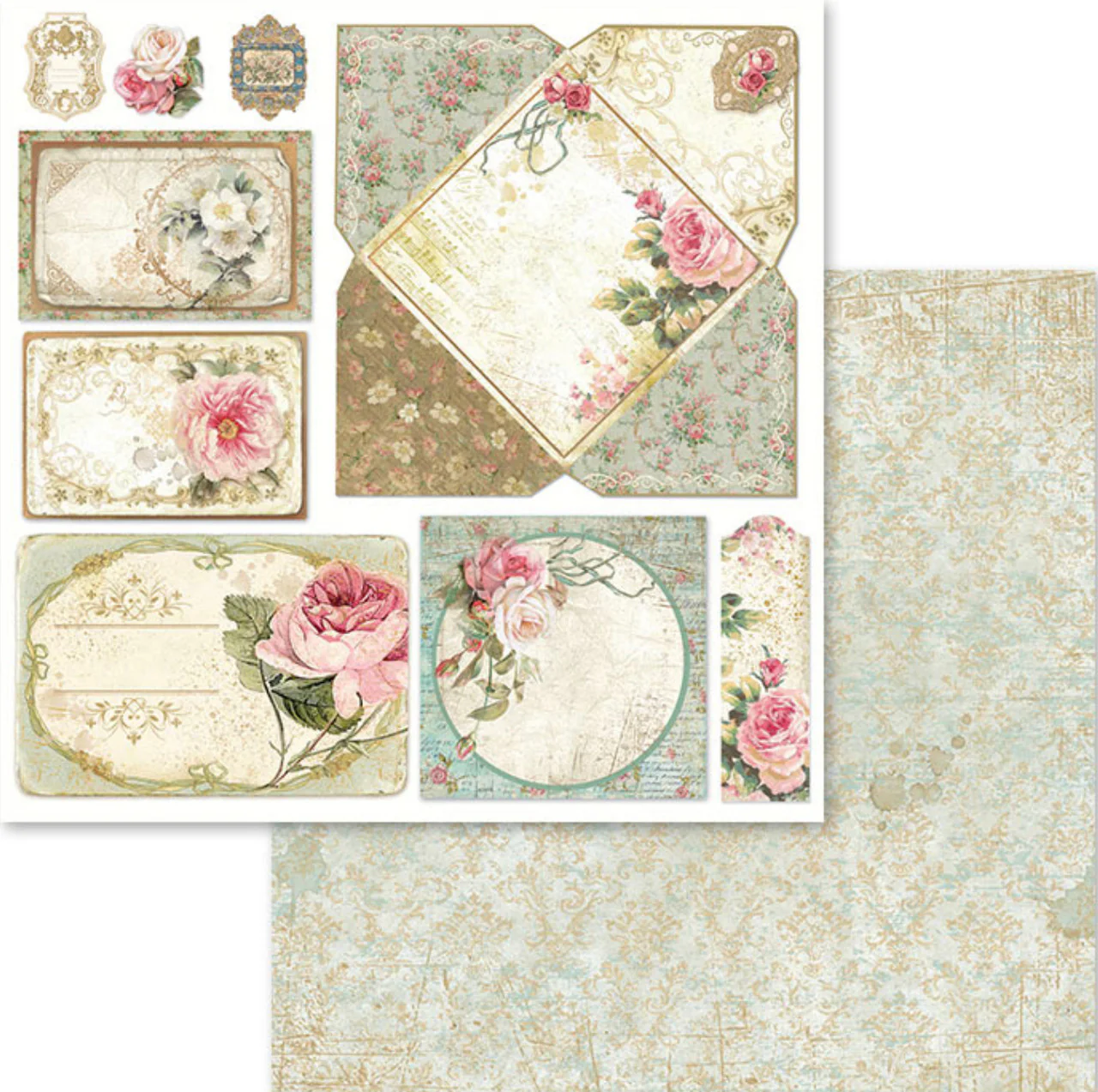 Stamperia Precious Paper Pack 12” x 12” - Image 4