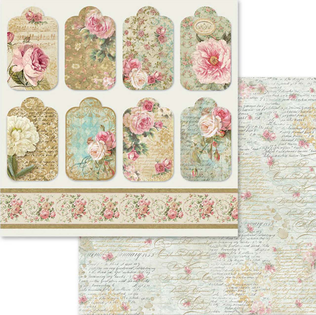 Stamperia Precious Paper Pack 12” x 12” - Image 5