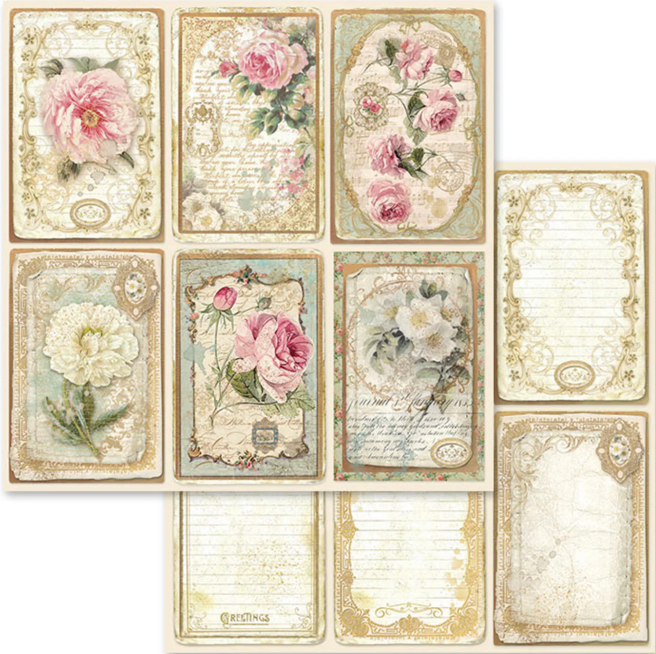 Stamperia Precious Paper Pack 12” x 12” - Image 8