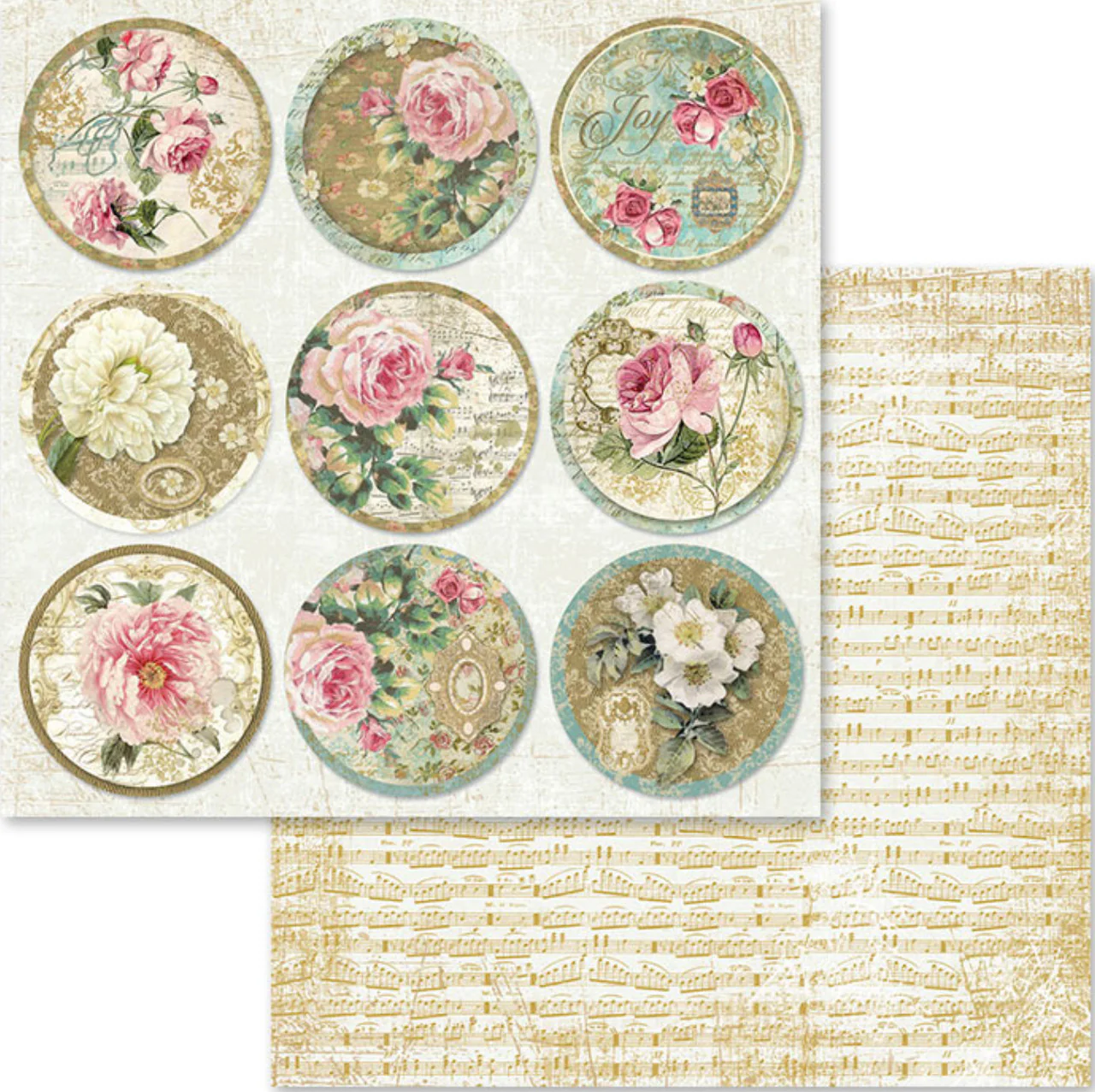 Stamperia Precious Paper Pack 12” x 12” - Image 9