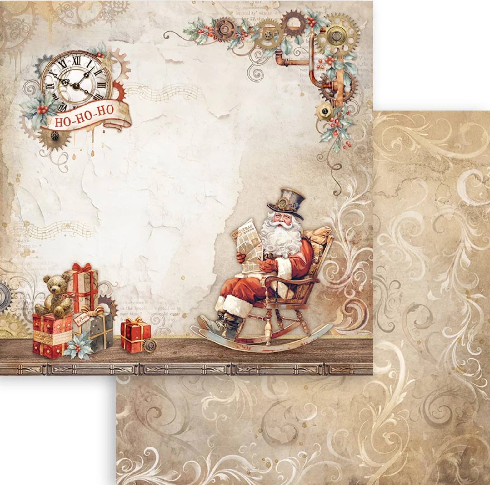 Stamperia Romantic Collection - Gear up for Christmas 8โ x 8โ Paper Pad - Image 4