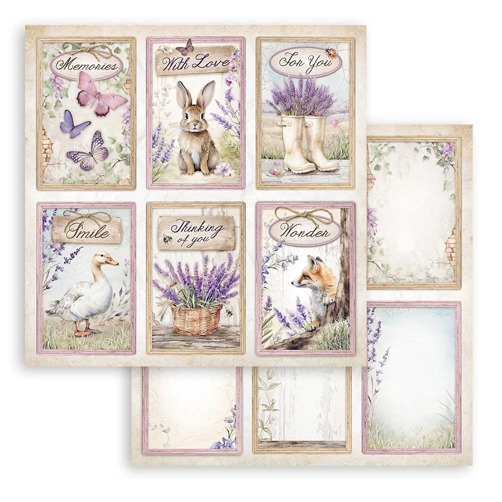 Stamperia Romantic Collection - Lavender 12” x 12” Paper Pad - Image 11