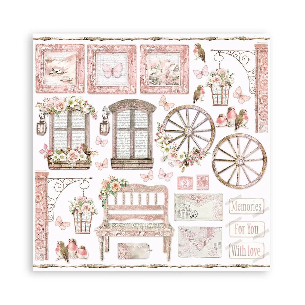 Stamperia Roseland 8” x 8”  Paper Collection - Image 12