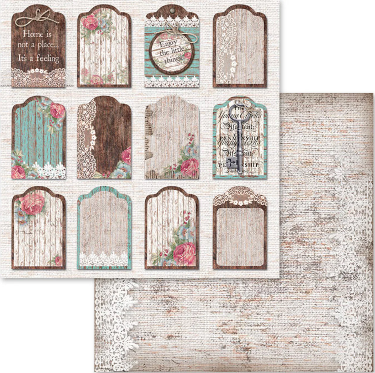 Stamperia Roses and Laces Paper Pack 12” x 12” - Image 10
