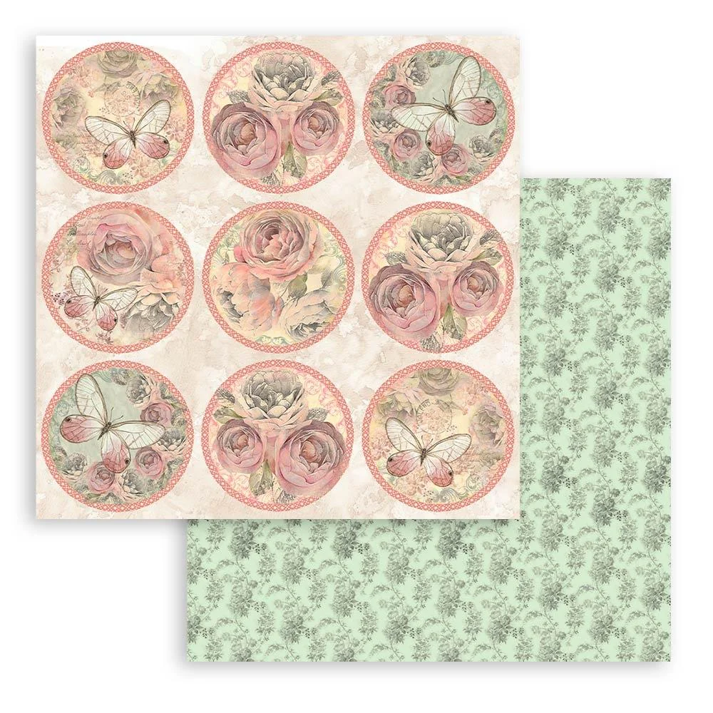 Stamperia Shabby Rose 12” x 12” Paper Pad - Image 10