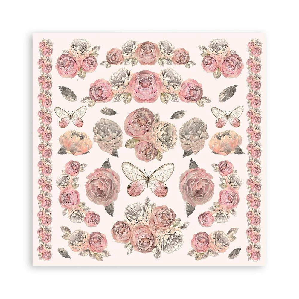 Stamperia Shabby Rose 12” x 12” Paper Pad - Image 13