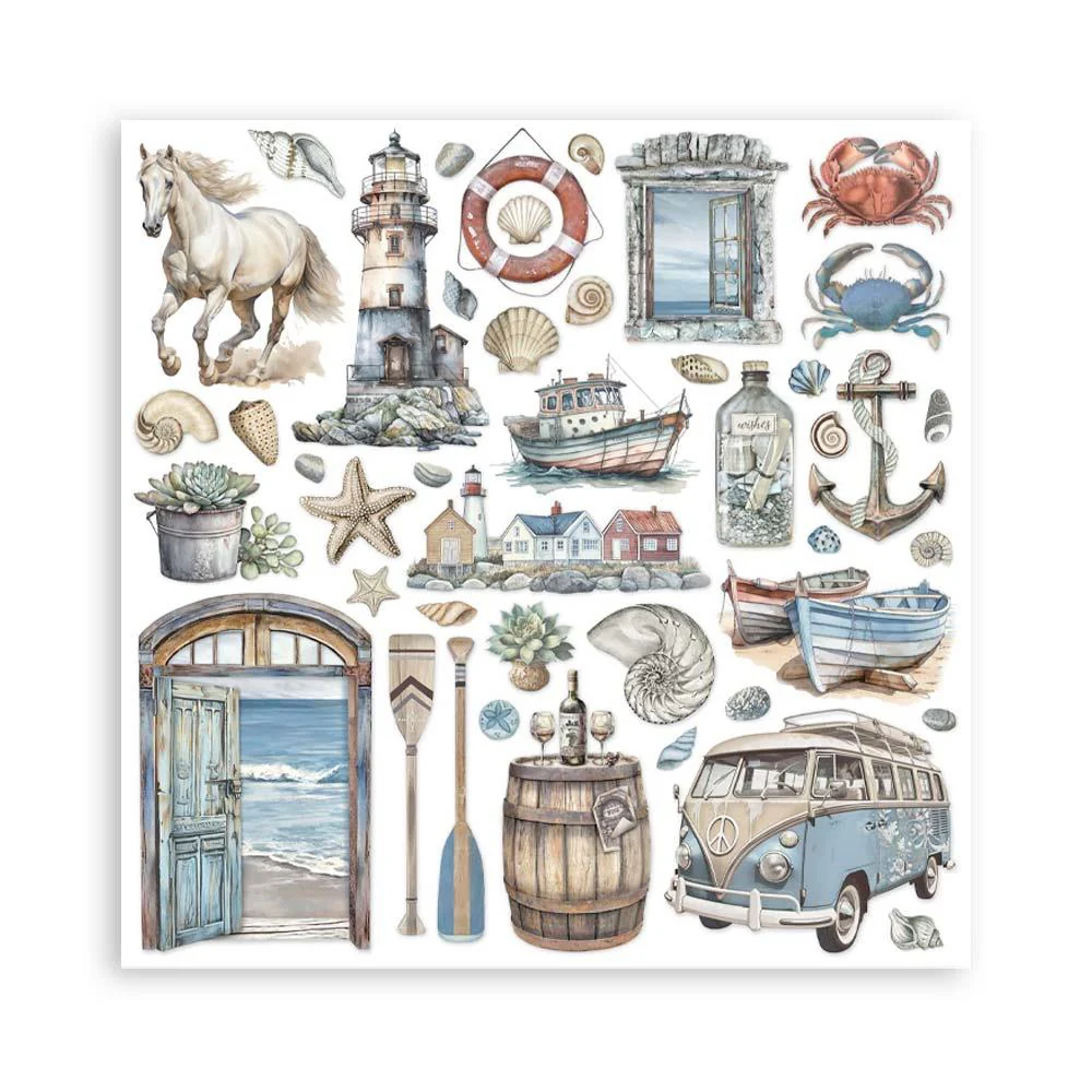 Stamperia Silent Sea 8” x 8” Paper Pad - Image 15