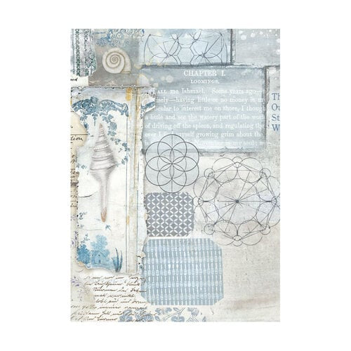 Stamperia Silent Sea Backgrounds A6 Rice Papers (8/Pk) - Image 3