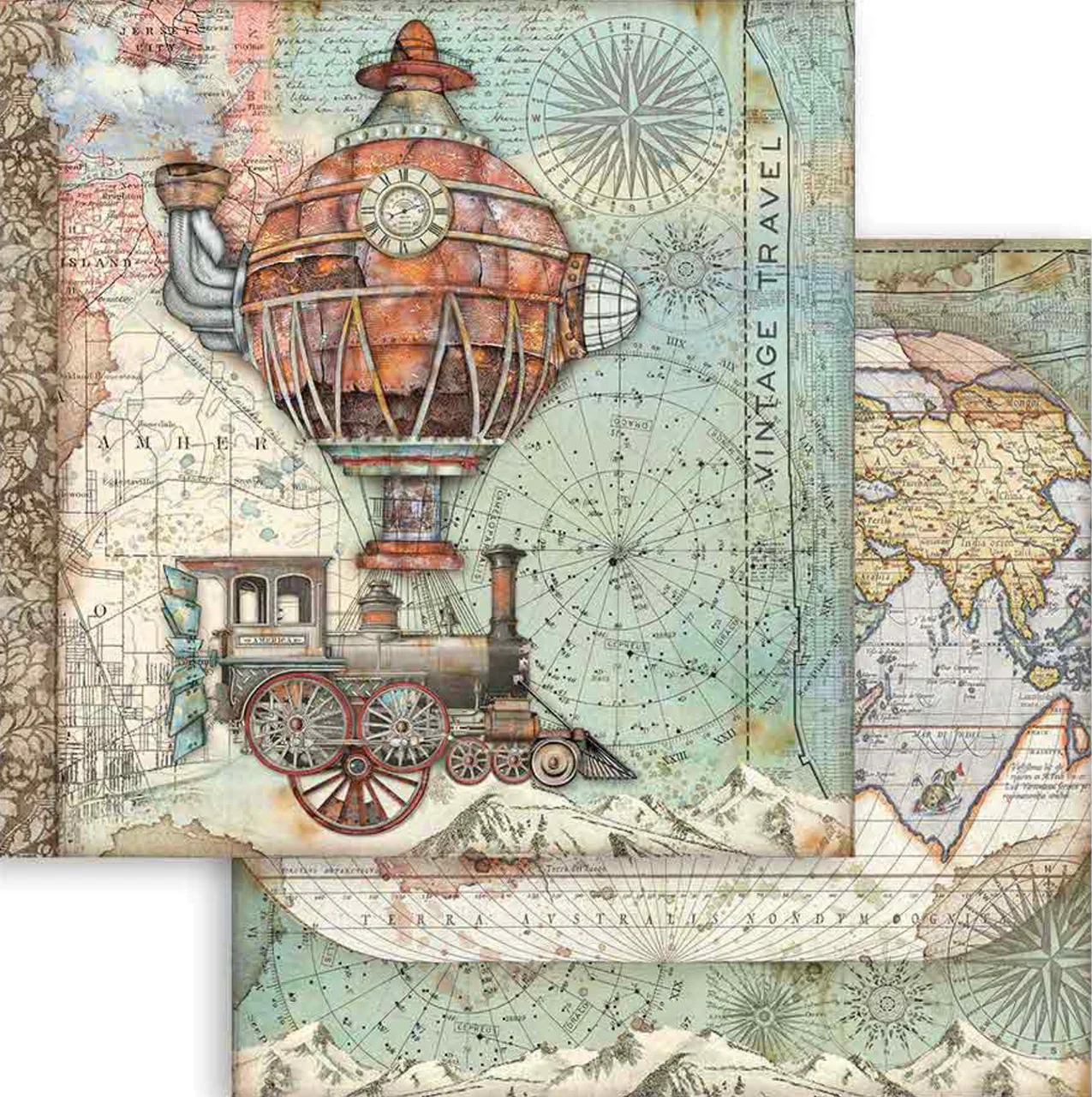 Stamperia Sir Vagabond 12” x 12” Paper Pack - Image 8