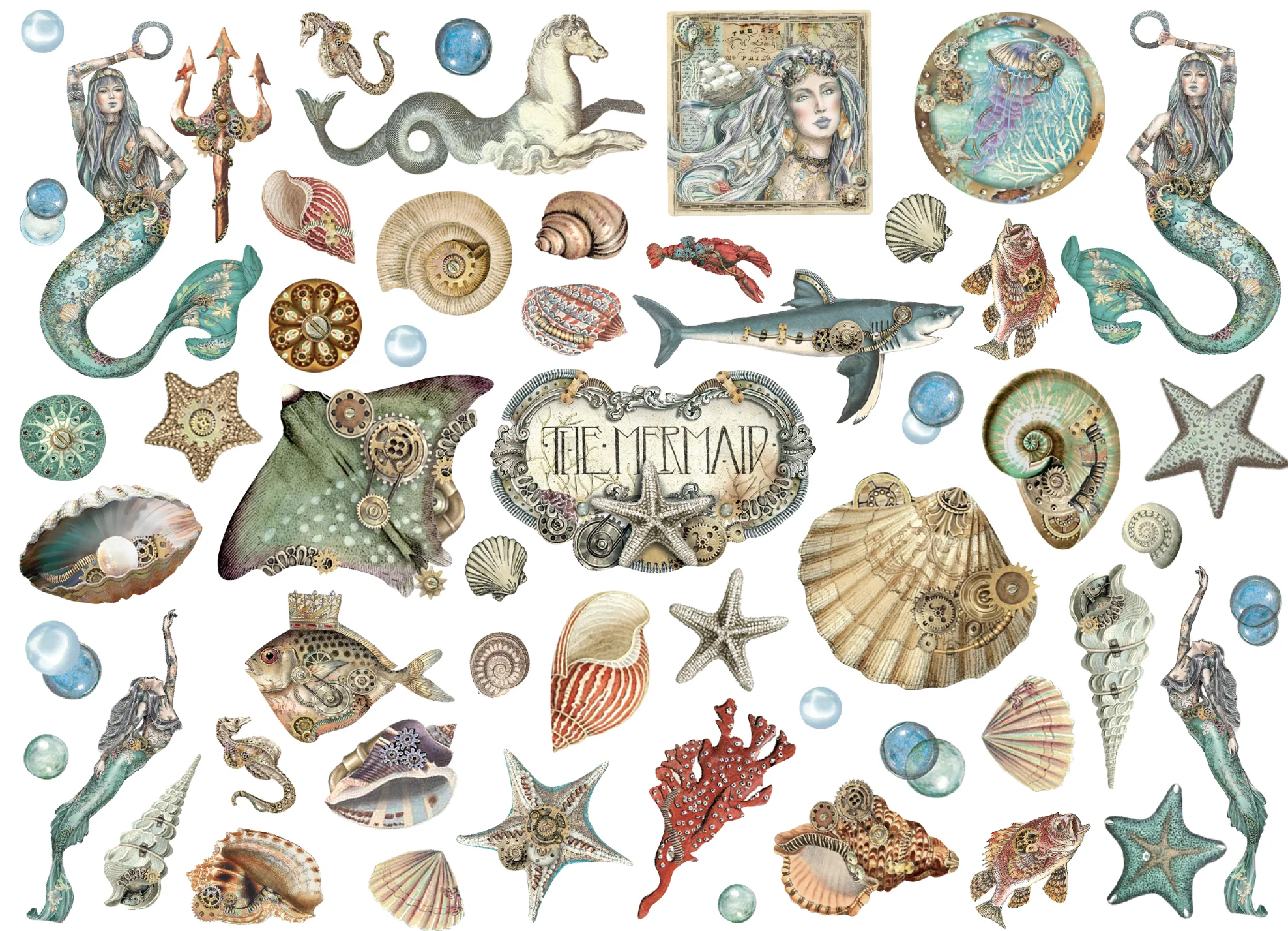 Stamperia Songs of the Sea Creatures Die Cuts - Image 2