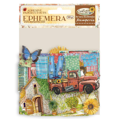 Stamperia Sunflower Art Ephemera Elements and Sunflowers - Image 3