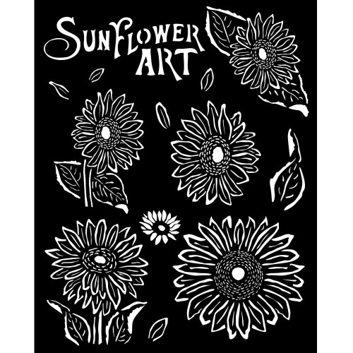 Stamperia Sunflower Art Thick Stencil Sunflowers - Image 2
