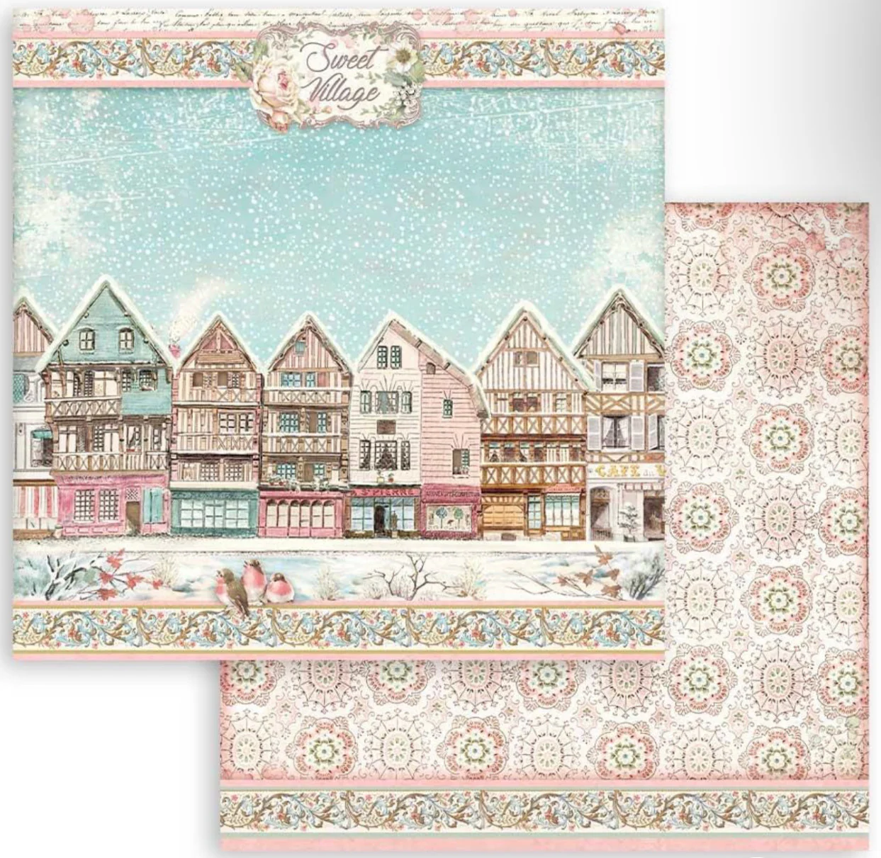 Stamperia Sweet Winter Double Faced Paper Pack 8” x 8” - Image 11
