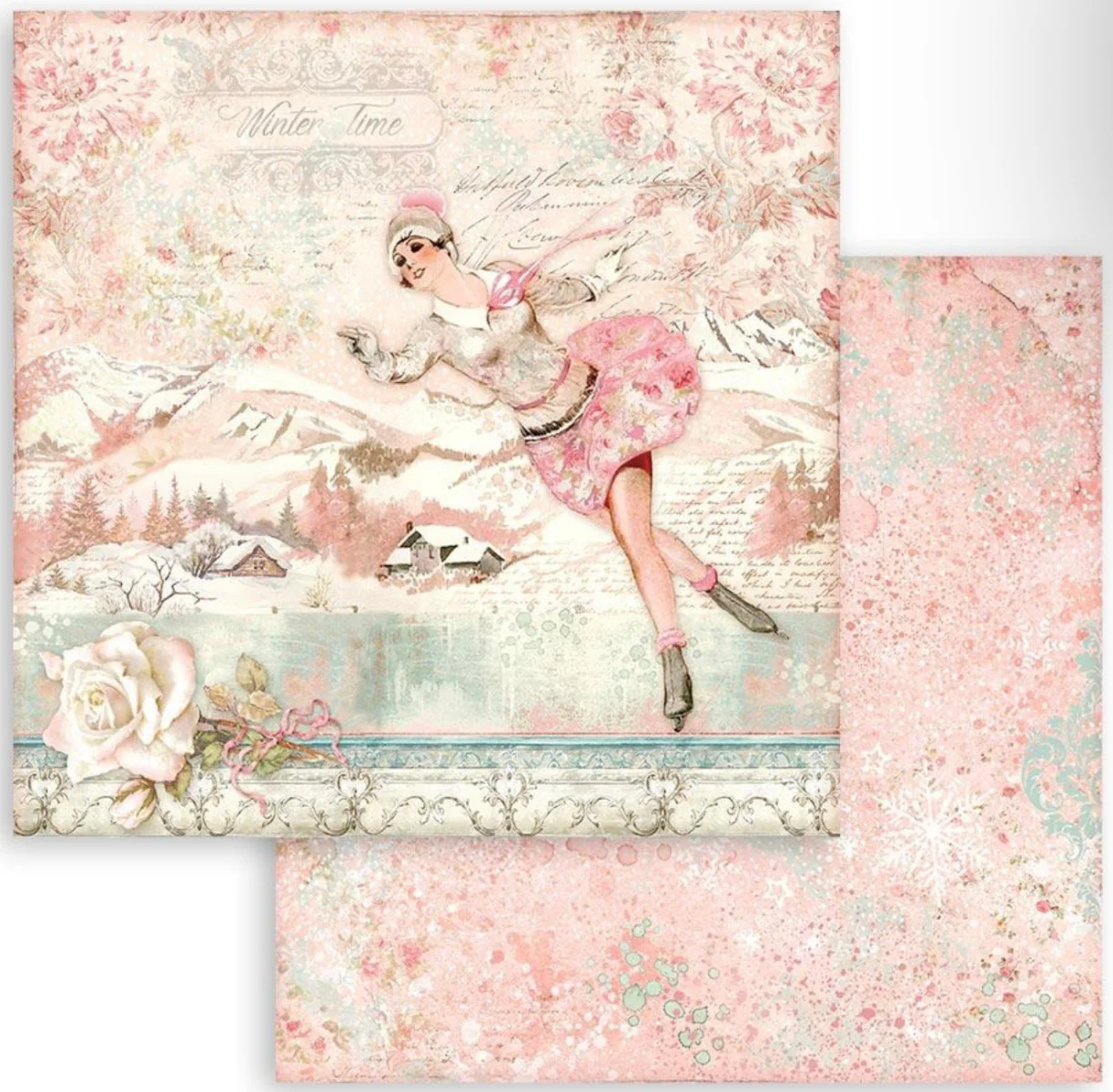 Stamperia Sweet Winter Double Faced Paper Pack 8” x 8” - Image 5