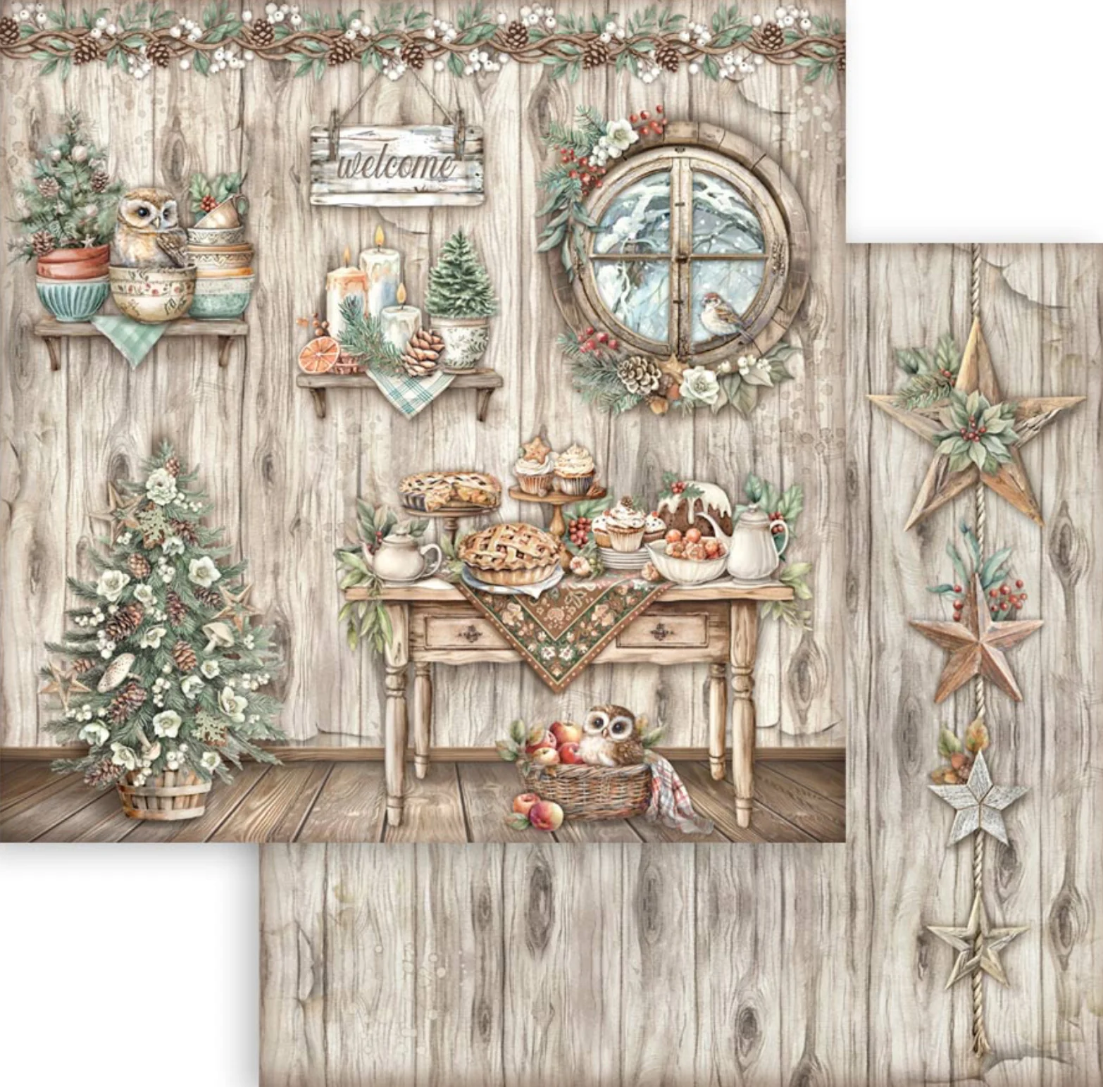Stamperia The Owl’s House 12” x 12” Paper Pad - Image 10