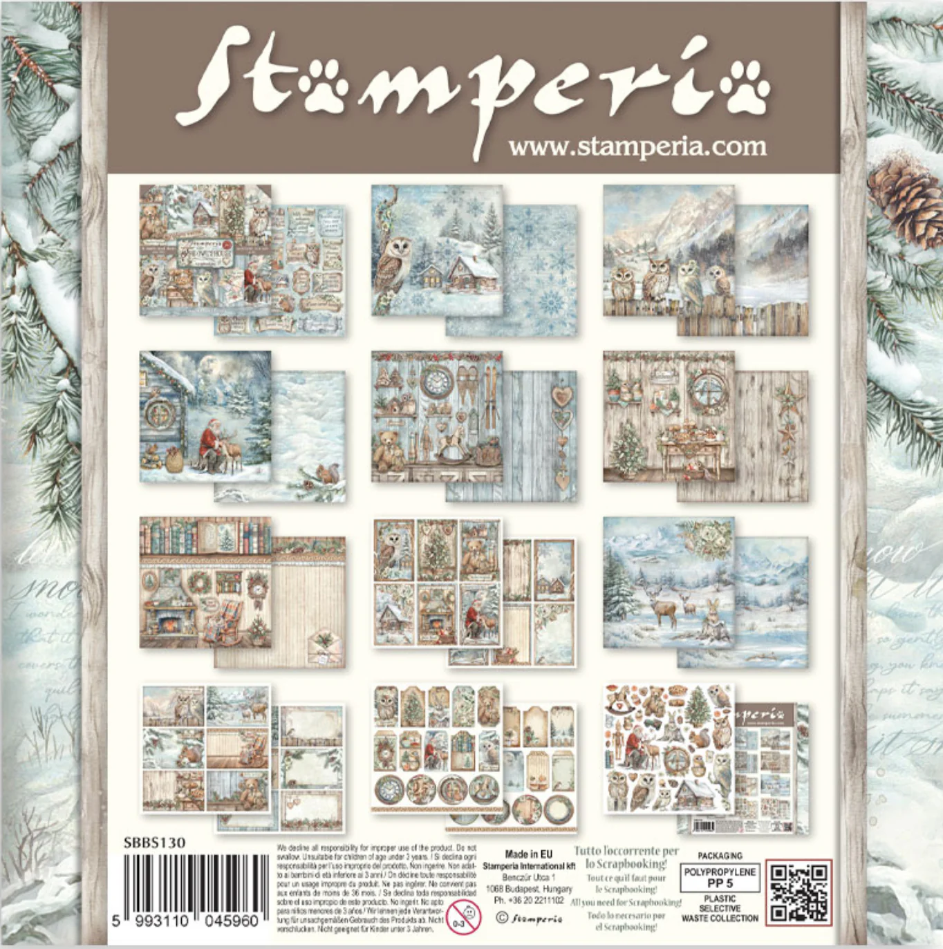 Stamperia The Owl’s House 8” x 8” Paper Pad - Image 14