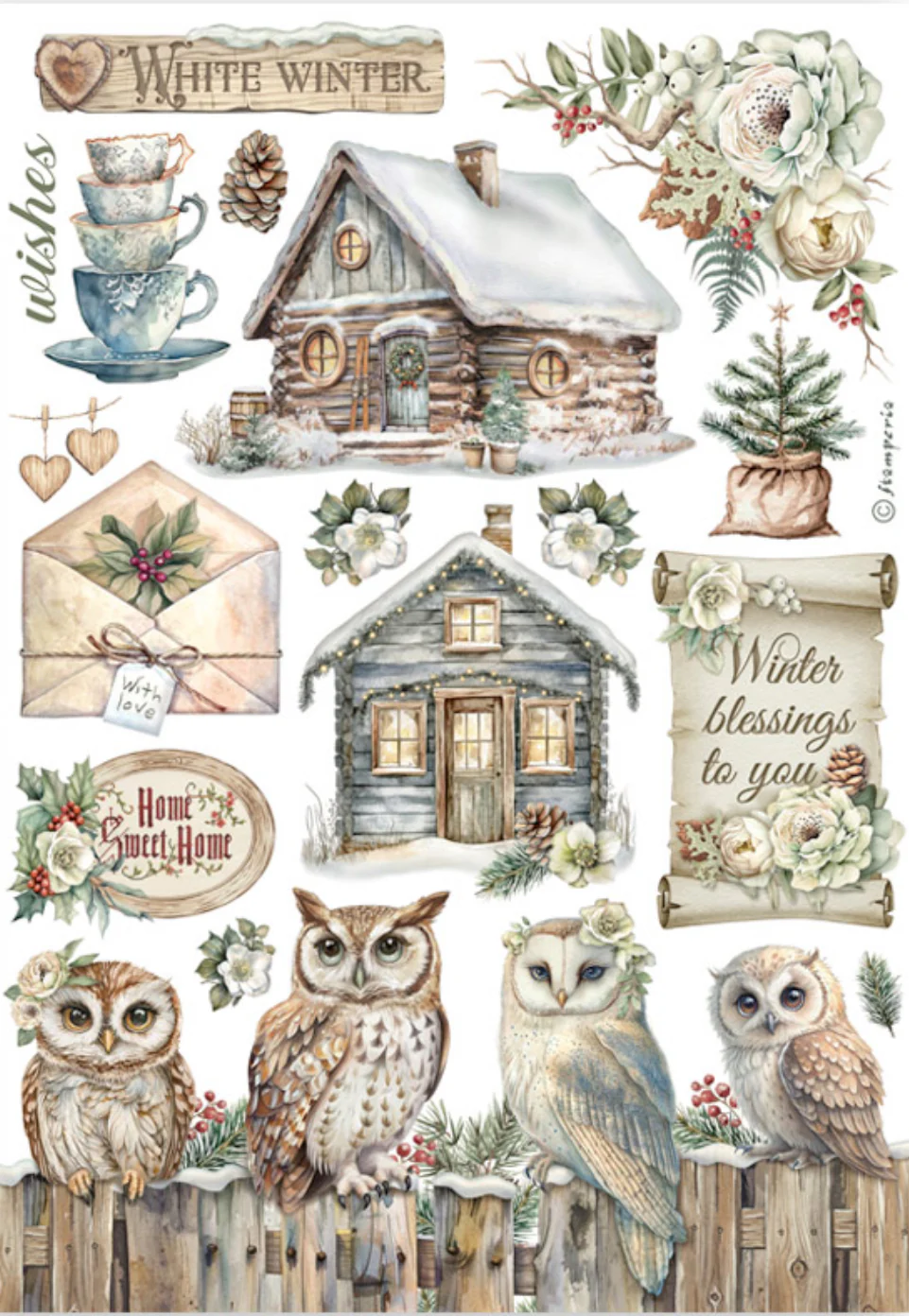 Stamperia The Owl’s House Washi Pad (8 Sheets) - Image 3