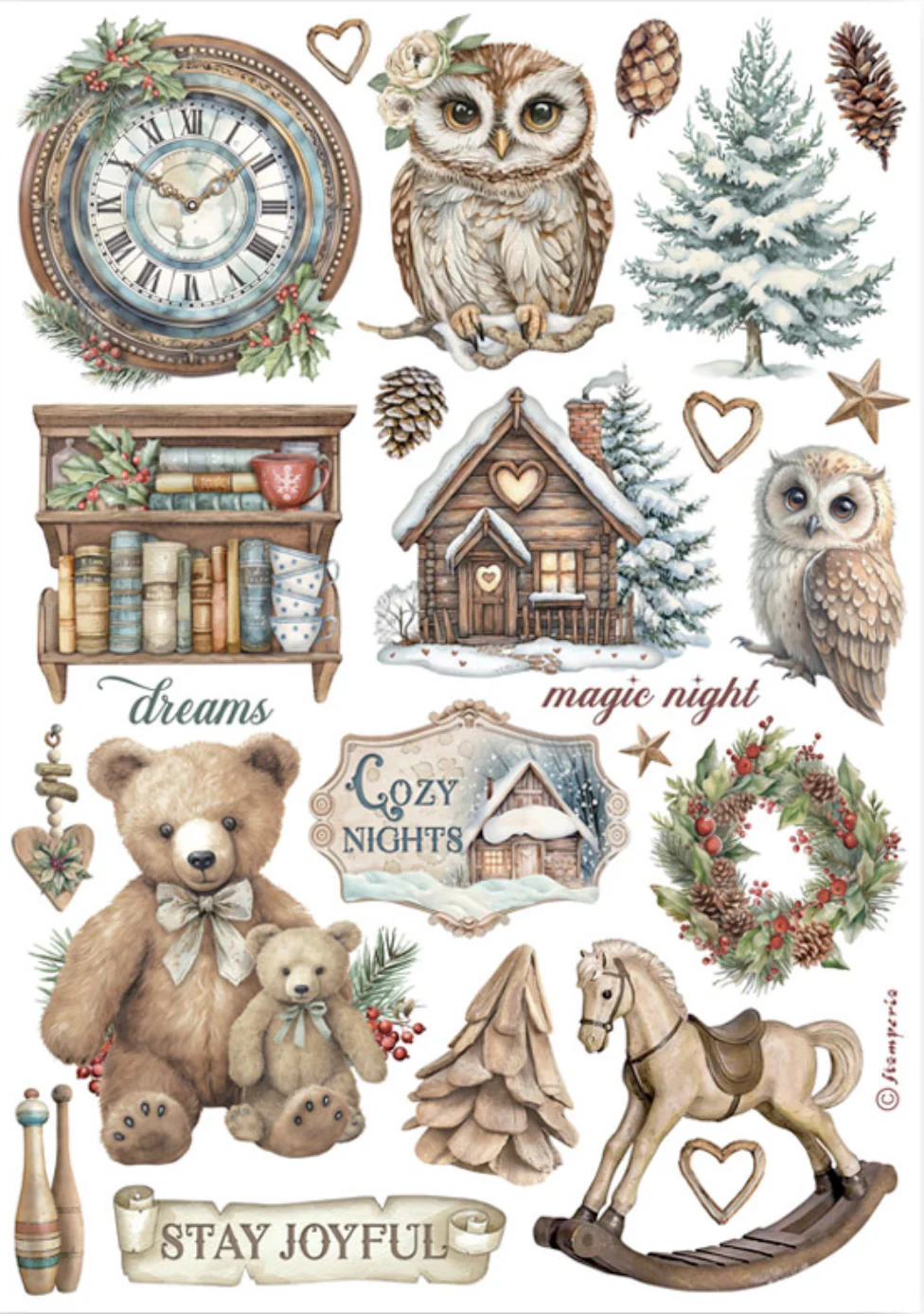 Stamperia The Owl’s House Washi Pad (8 Sheets) - Image 5