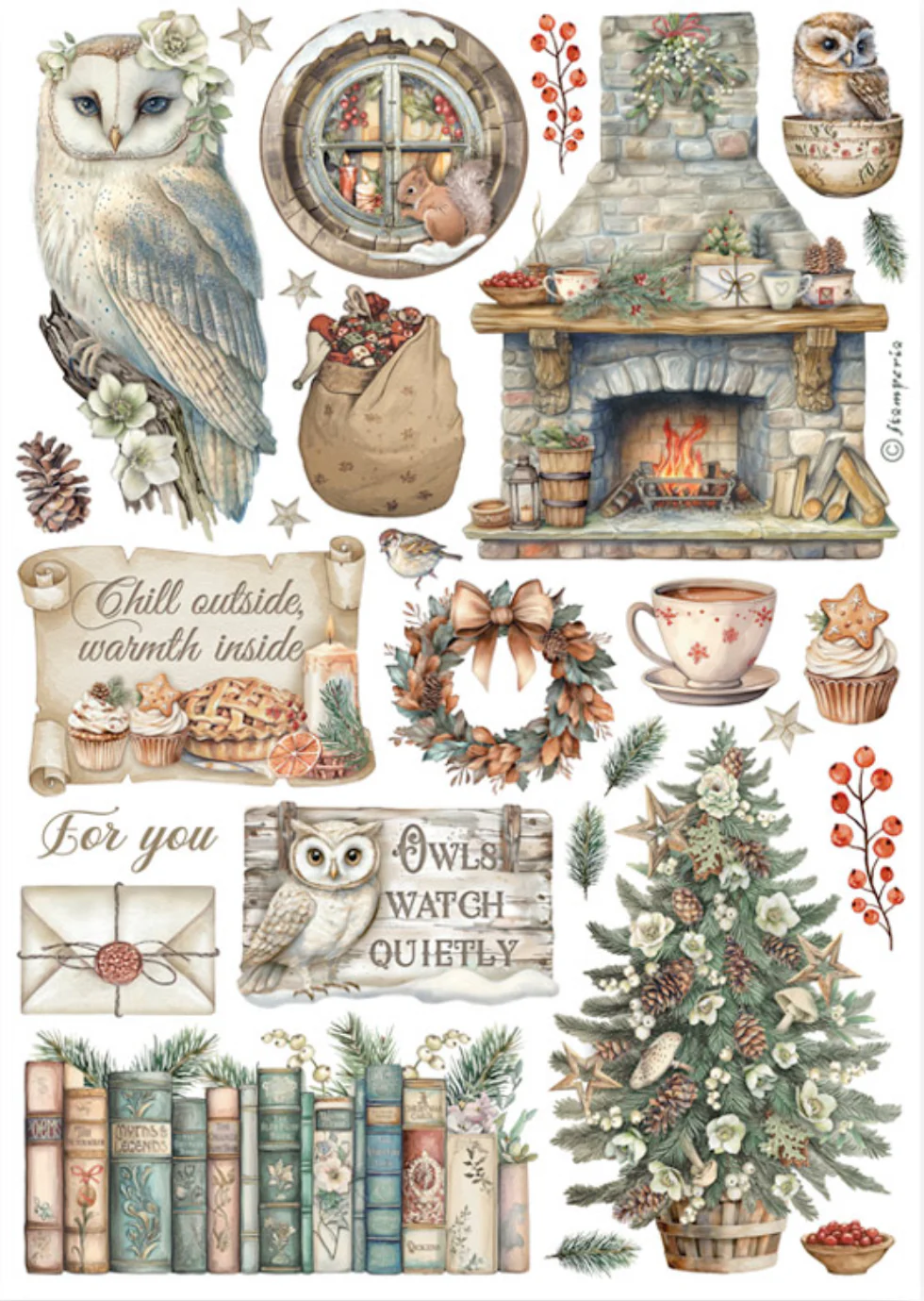Stamperia The Owl’s House Washi Pad (8 Sheets) - Image 6