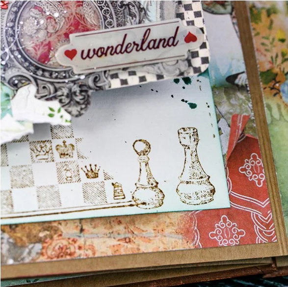 Stamperia Thick Stencil  - Alice Check Mate - Image 3