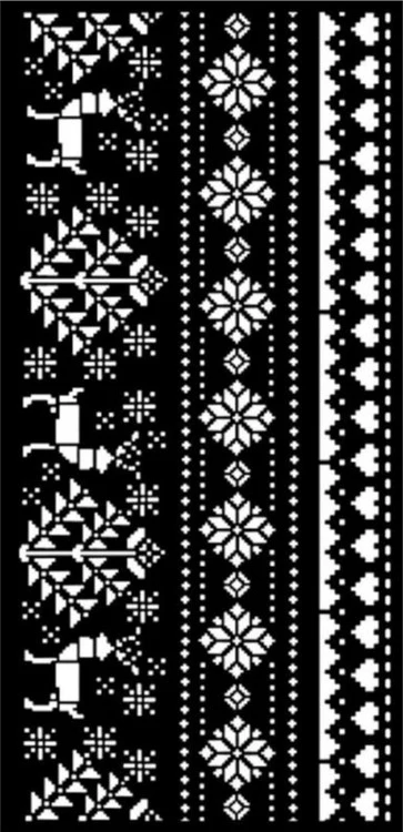 Stamperia Thick Stencil Christmas Border Deer - Image 2