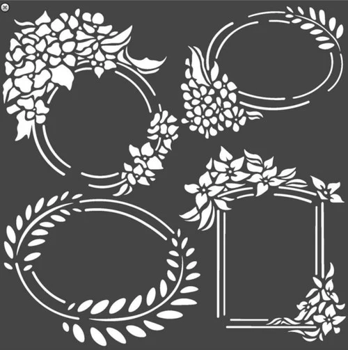 Stamperia Thick Stencil Hortensia Frames - Image 3