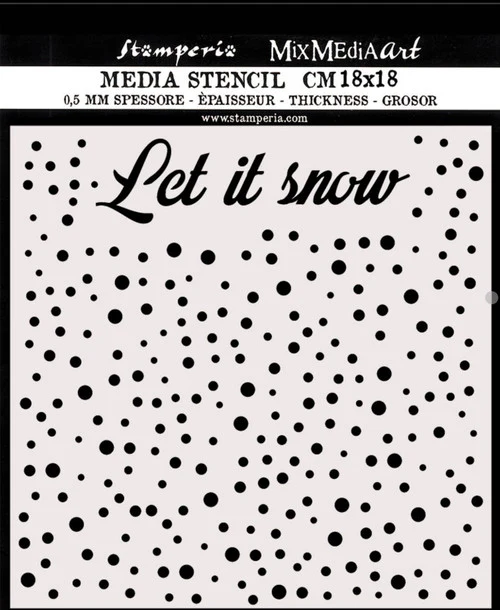 Stamperia Thick Stencil Let It Snow - Image 3