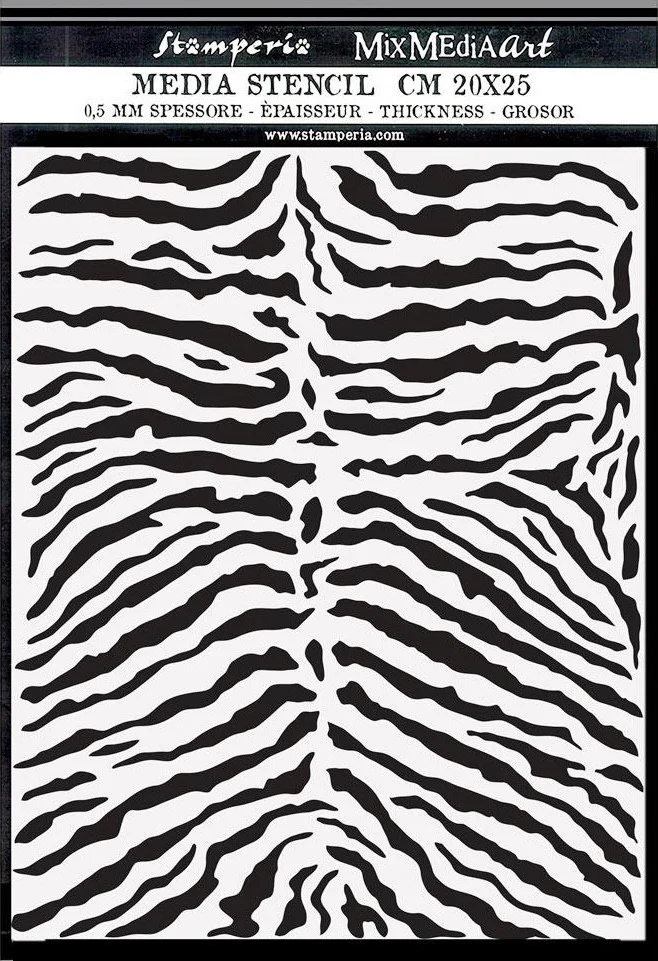 Stamperia Thick Stencil - Savana Zebra Pattern - Image 2