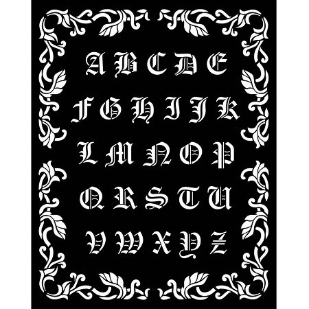 Stamperia Thick Stencil Sleeping Beauty Alphabet - Image 2