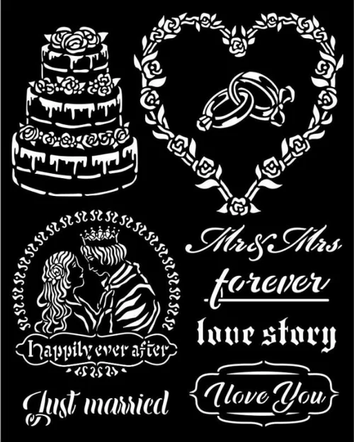 Stamperia Thick stencil - Sleeping Beauty Just Married - Image 2
