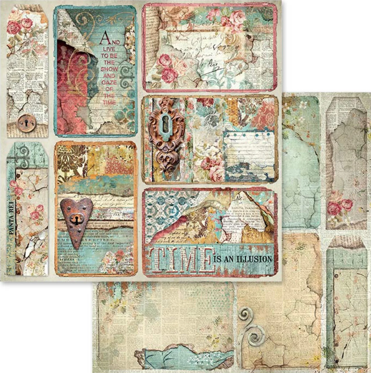 Stamperia Time Is An Illusion Paper Pack 12 x 12 - Image 4