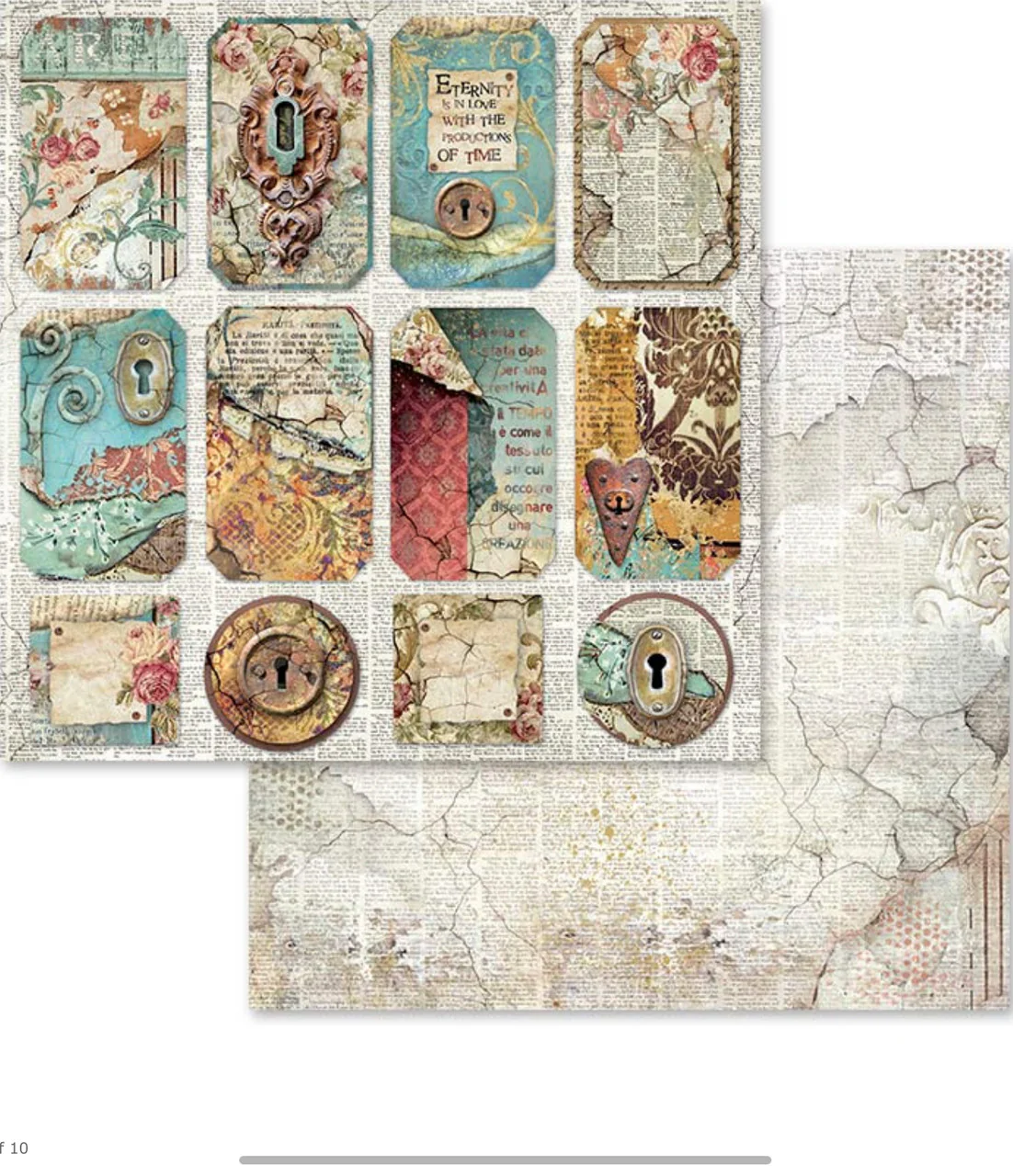 Stamperia Time Is An Illusion Paper Pack 12 x 12 - Image 6