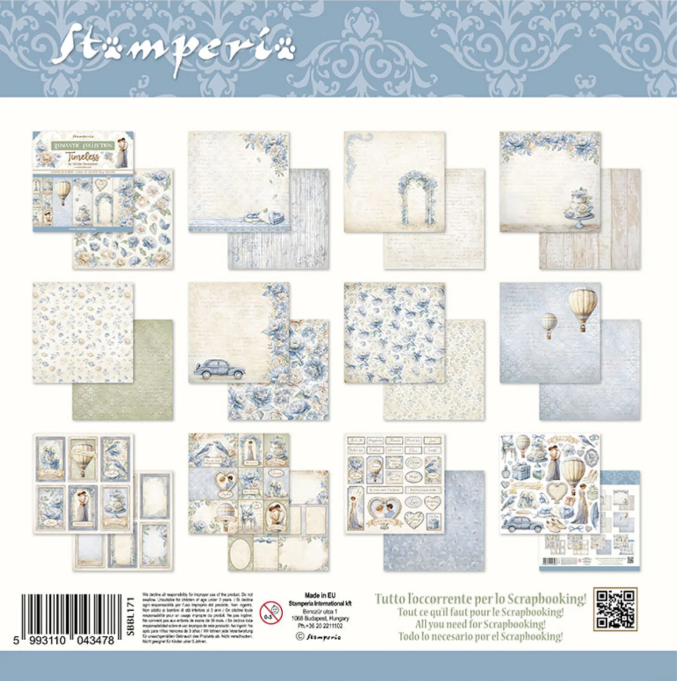 Stamperia Timeless 12” x 12” Paper Pad - Image 14