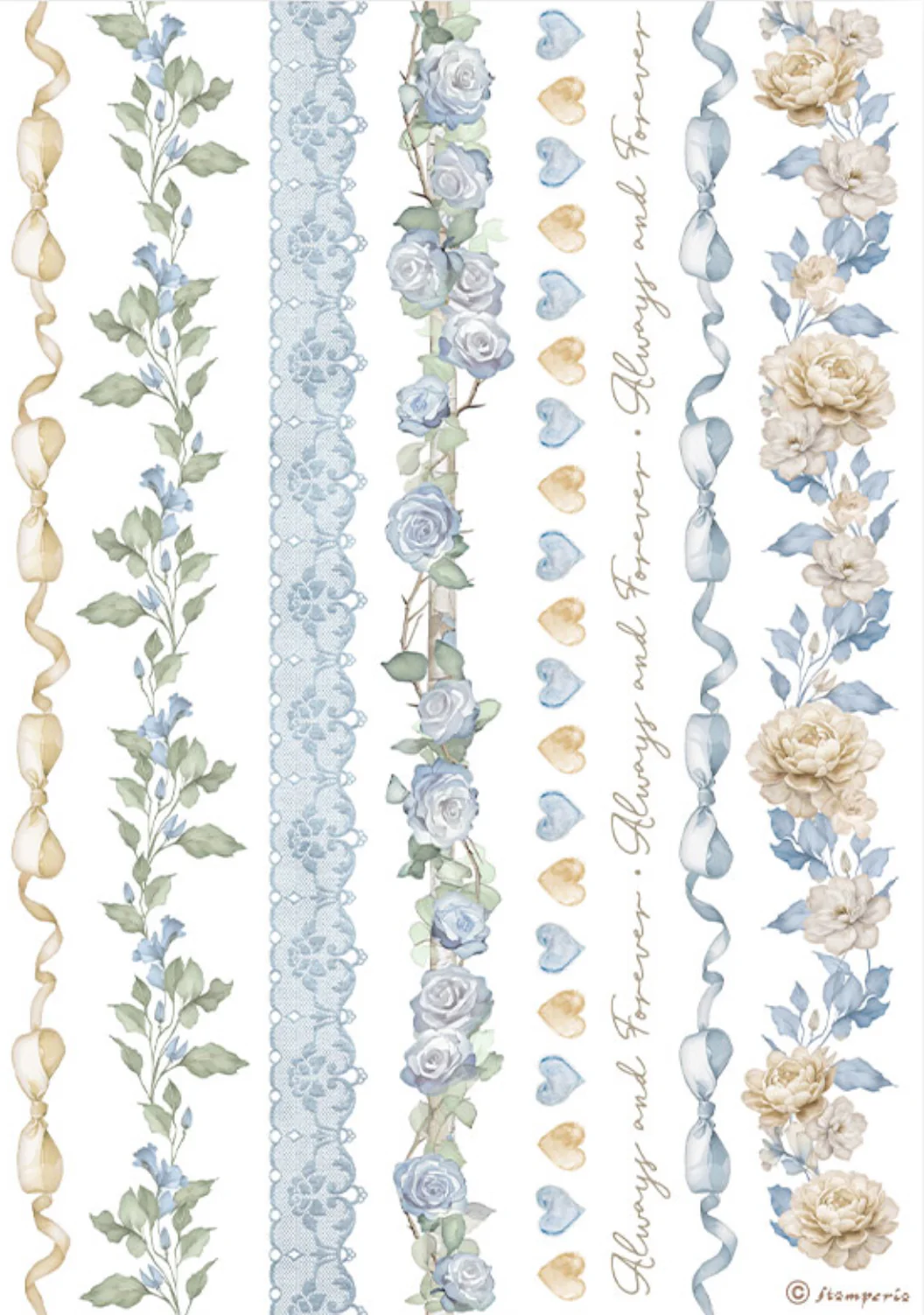 Stamperia Timeless Washi Pad (8 Sheets) - Image 8
