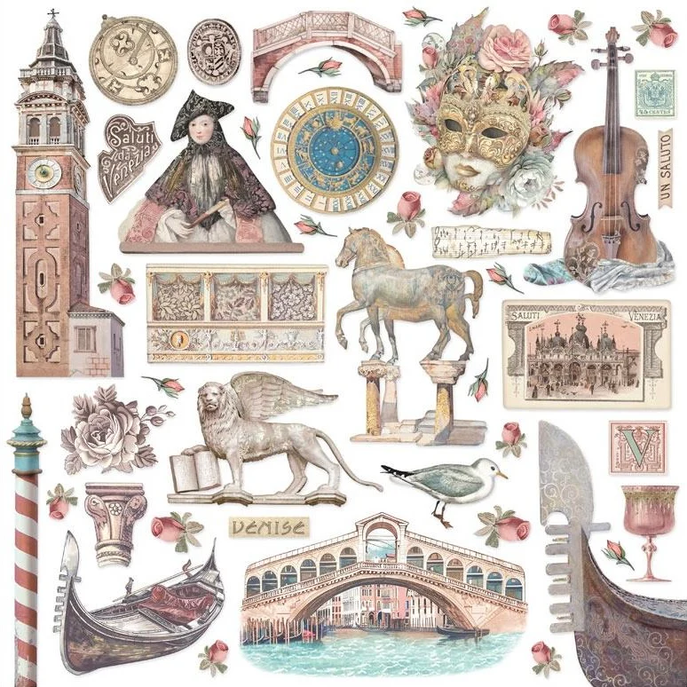 Stamperia Venice 12” x 12” Paper Pad - Image 3