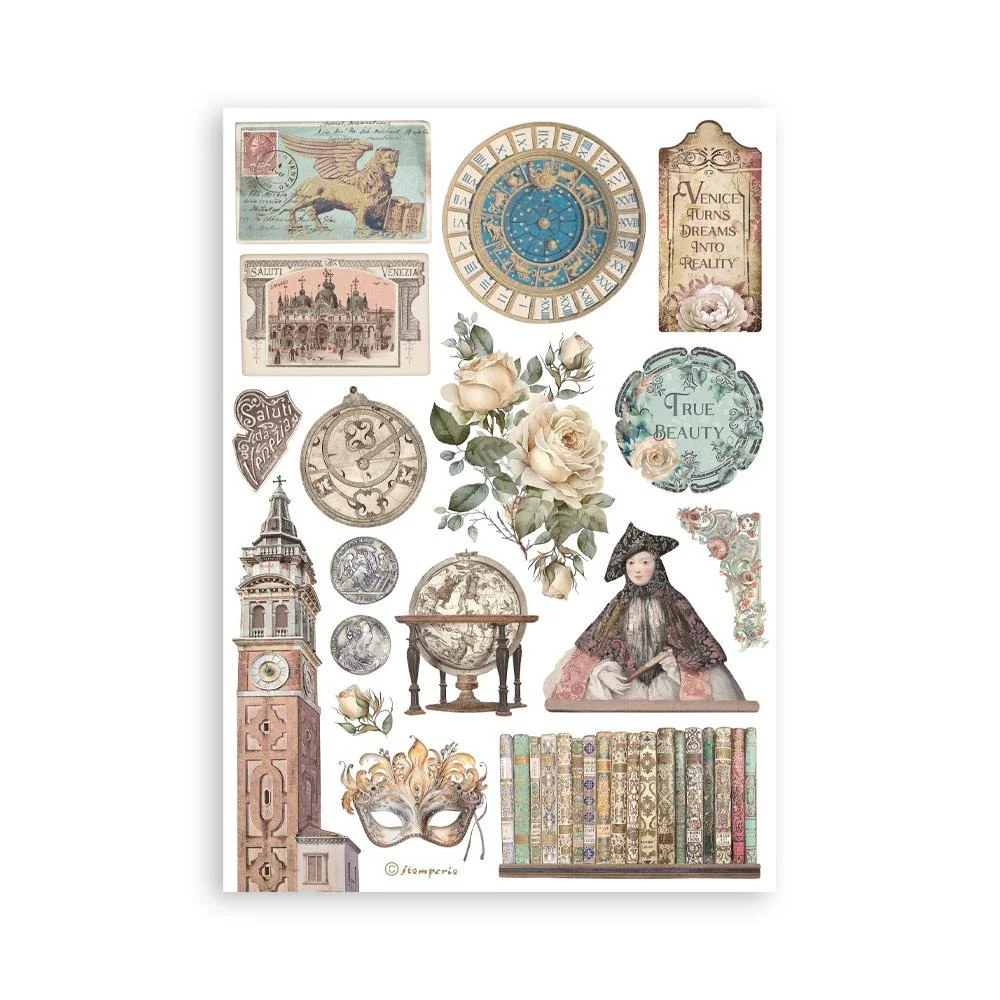 Stamperia Venice Washi Pad (8 Sheets) - Image 5