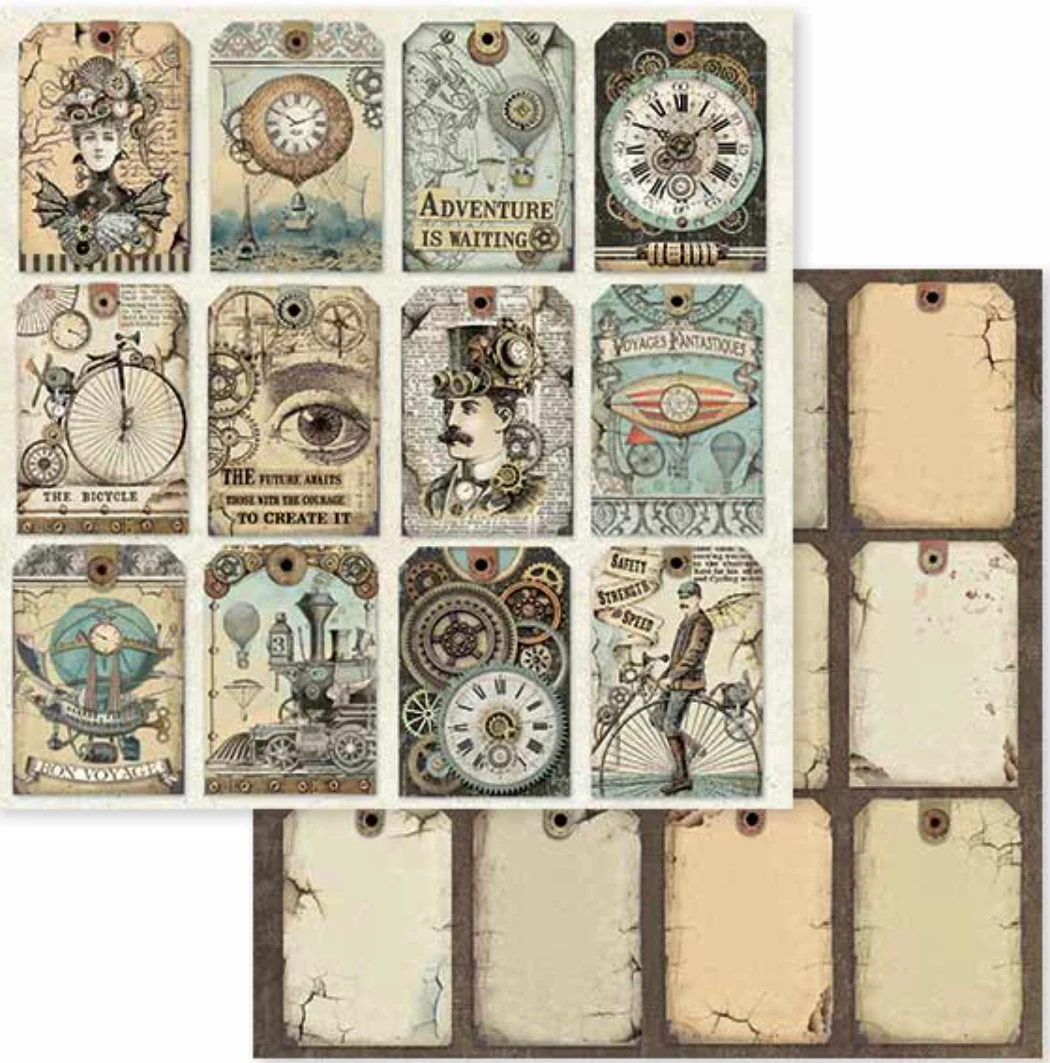 Stamperia Voyages Fantastiques 12” x 12” Paper Pack - Image 10