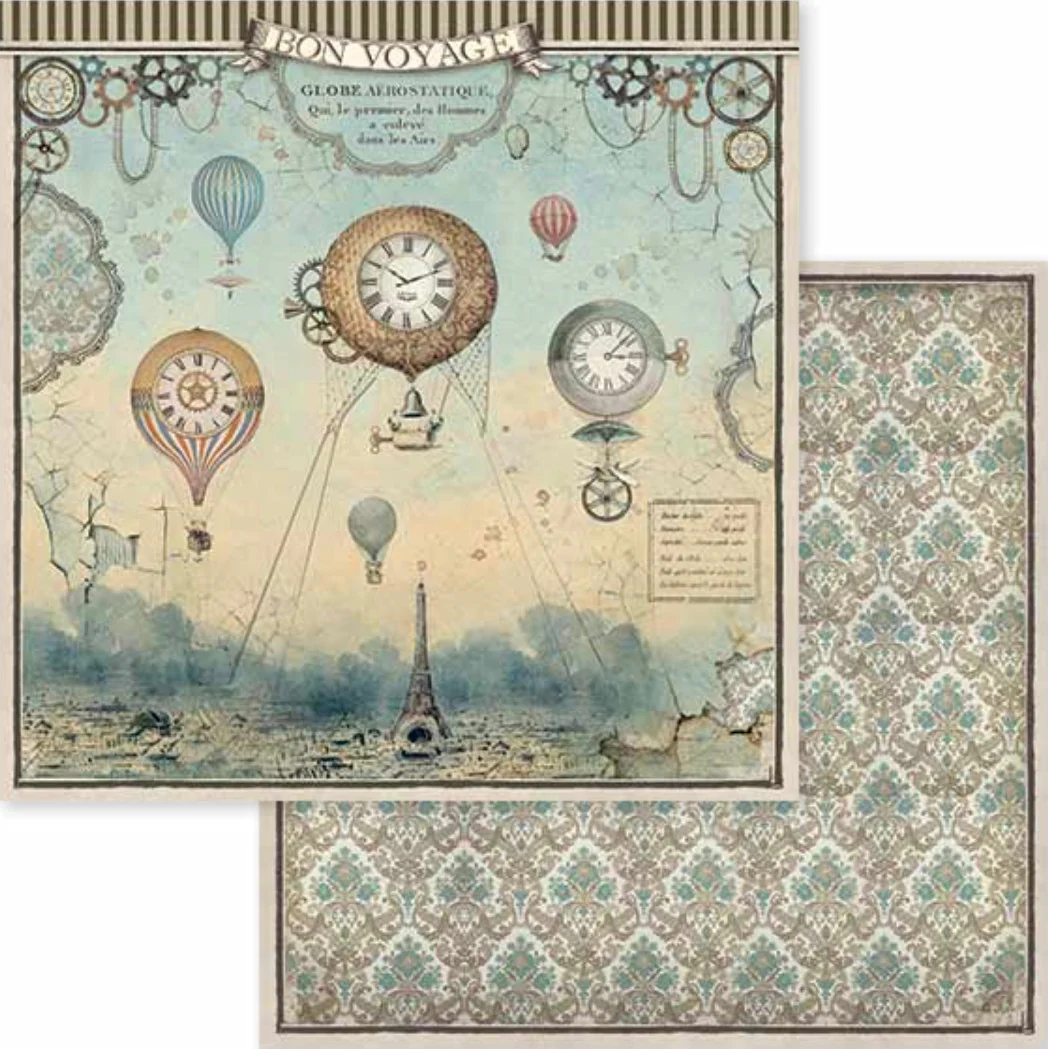 Stamperia Voyages Fantastiques 12” x 12” Paper Pack - Image 11