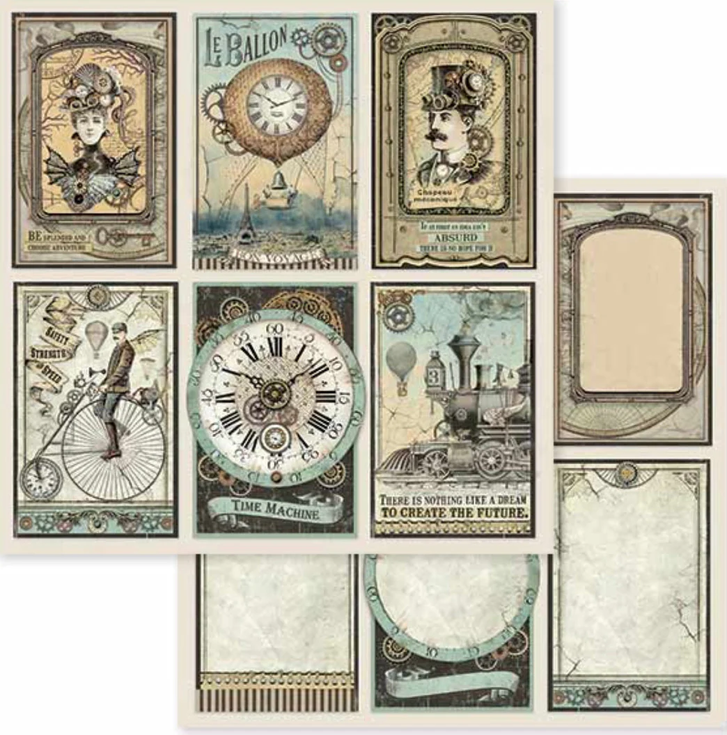 Stamperia Voyages Fantastiques 12” x 12” Paper Pack - Image 3