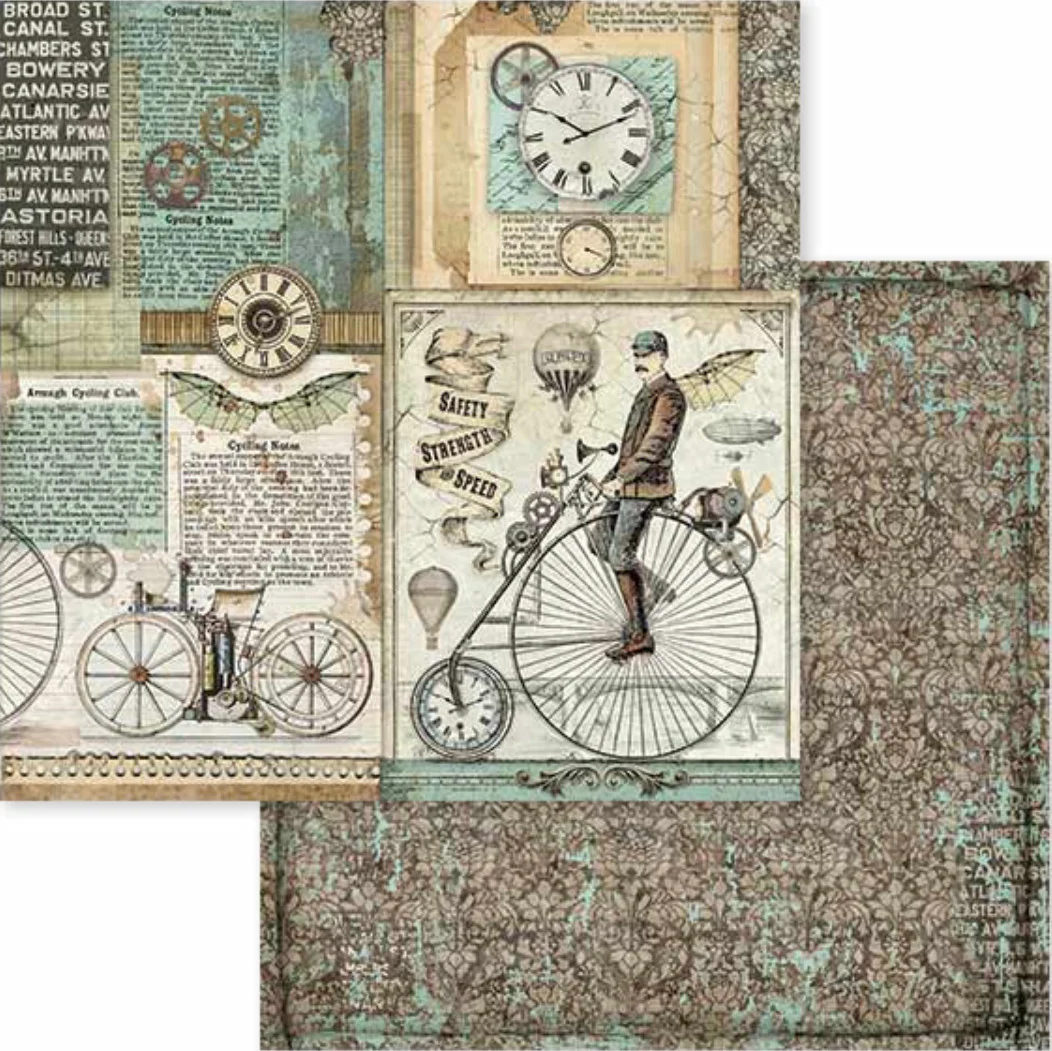 Stamperia Voyages Fantastiques 12” x 12” Paper Pack - Image 9