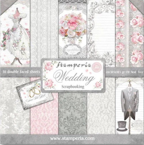Stamperia Wedding Paper Pack 12” x 12” - Image 12